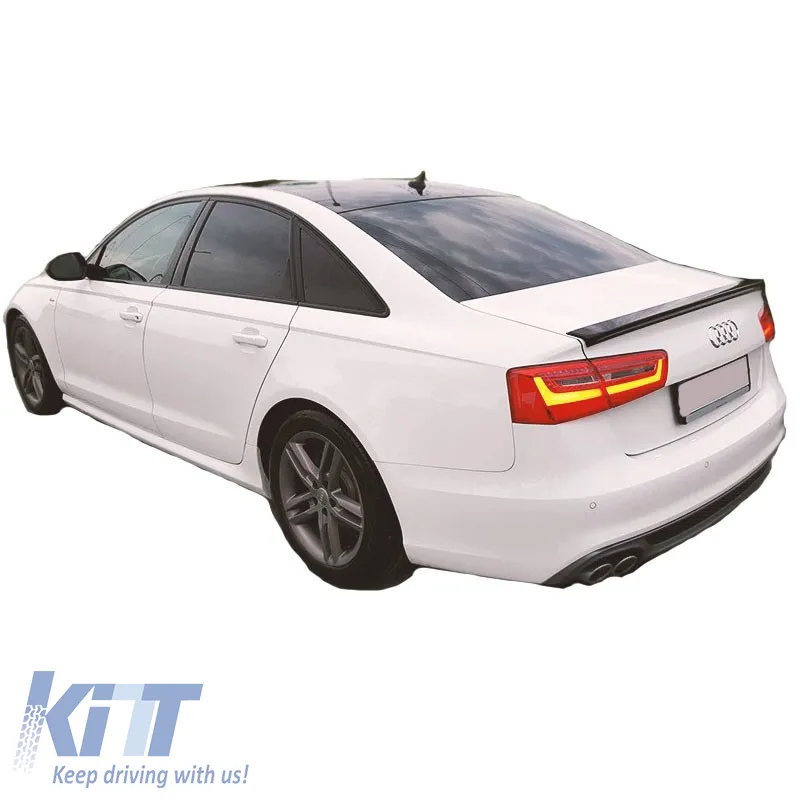 Trunk Spoiler suitable for Audi A6 C7 11-18 Abt Look From Abs Plastic