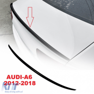 image-20-Trunk spoiler suitable for Audi A6 C7 2011-2018 sedan Black piano lacquer