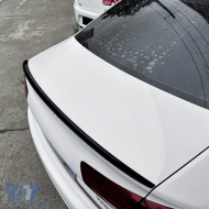 Trunk spoiler suitable for Audi A6 C7 2011-2018 sedan Black piano lacquer-image-6261038