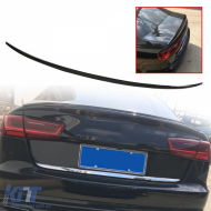 image-21-Trunk spoiler suitable for Audi A6 C8 2018- Black Piano Lacquer Slim Style
