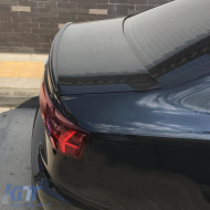 Trunk spoiler suitable for Audi A6 C8 2018- Black Piano Lacquer Slim Style-image-6261046