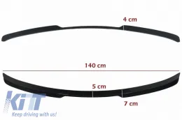 Trunk Spoiler suitable for Audi Q8 SUV 2018+ Piano Black From Abs Plastic-image-6319096