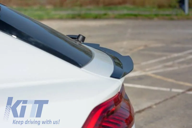Trunk Spoiler suitable for Audi Q8 SUV 2018+ Piano Black From Abs Plastic