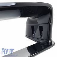 Trunk Spoiler suitable for BMW 3 E36 90-99 Sedan / Coupe M3 GT-Look XL with Spacers Glossy Black from ABS Plastic 4 Pcs