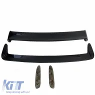 Trunk Spoiler suitable for BMW 3 E36 90-99 Sedan / Coupe M3 GT-Look XL with Spacers Glossy Black from ABS Plastic 4 Pcs-image-6325861