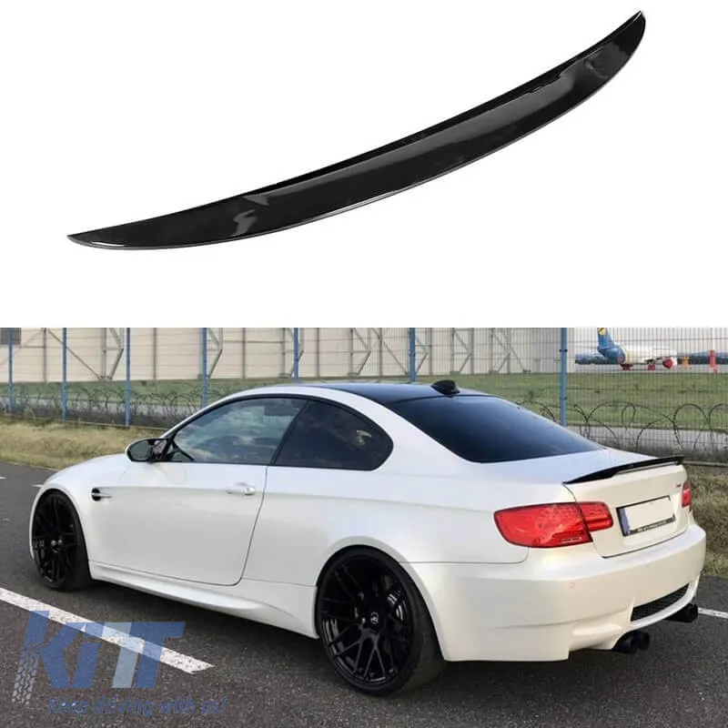 Trunk Spoiler suitable for BMW 3 E92 05-11 M Performance Design Design Look from ABS Plastic Glossy Black