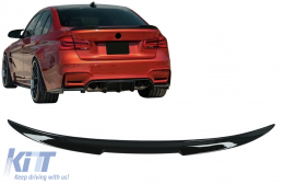 Trunk Spoiler suitable for BMW 3 Series F30 F80 M3 Sedan (2011-2019) Piano Black