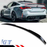 Trunk Spoiler suitable for BMW 4 G22 2020+ 2D M4 Look Lipspoiler Gloss Black From ABS Plastic - CGRTSB6040411