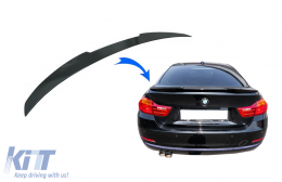 Trunk Spoiler suitable for BMW 4 Series Gran Coupe F36 (2014-up) M4 CSL Design Piano Black - TSBMF36M4CSPB