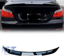 Trunk Spoiler suitable for BMW 5 E60 03-11 M4 Look Lipspoiler Glossy Black from ABS Plastic-image-6325888