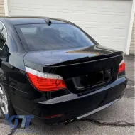 Trunk Spoiler suitable for BMW 5 E60 03-11 M4 Look Lipspoiler Glossy Black from ABS Plastic-image-6325891
