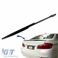 Trunk Spoiler suitable for BMW 5 F10 11-17 M4 Look Lipspoiler from ABS plastic glossy black-image-6298248