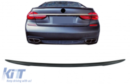 Trunk Spoiler suitable for BMW 7 Series G12 (2015-02.2019) M Sport Design Piano Black - TSBMG12M