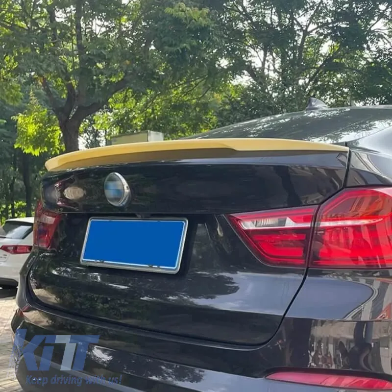 Trunk Spoiler suitable for BMW X4 F26 14-18 Glossy Black from ABS Plastic