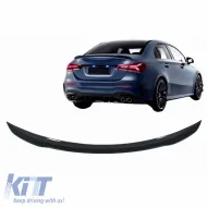 Trunk Spoiler suitable for Mercedes-Benz A-Class V177 18+ 4D Sedan Glossy Black From Abs Plastic-image-6304144