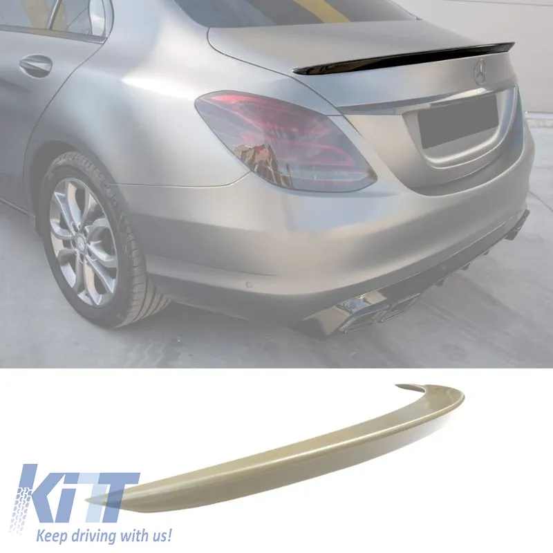 Trunk Spoiler suitable for Mercedes-Benz C-Class W205 Sedan 13-20 A Design look Lipspoiler made from ABS Plastic