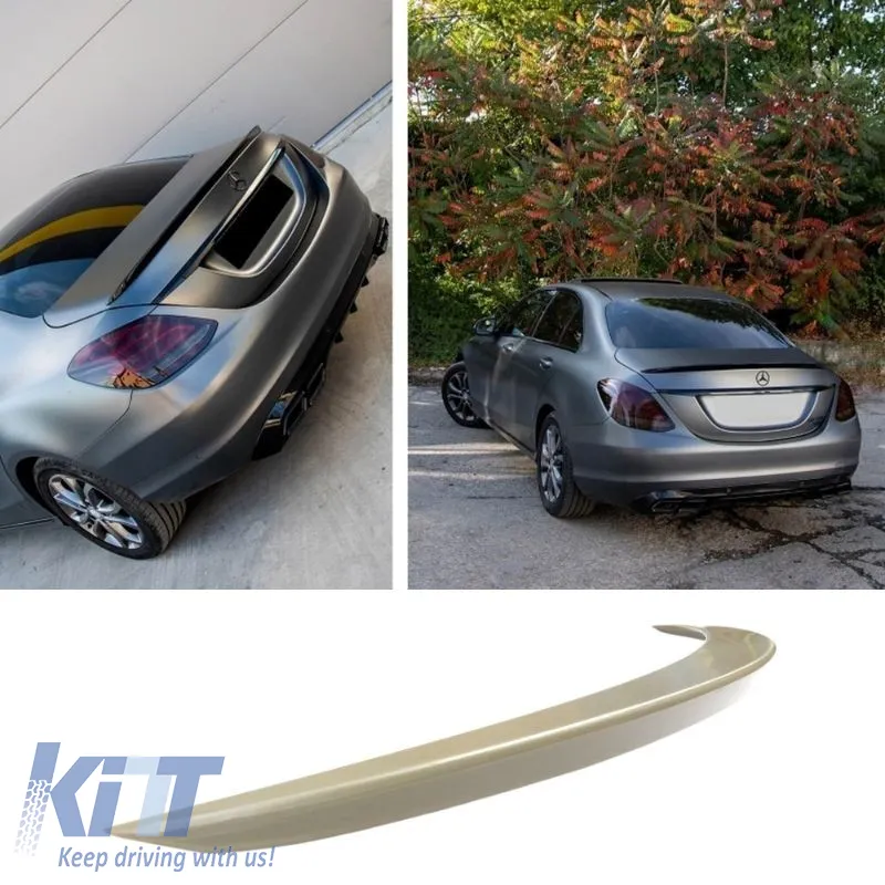 Trunk Spoiler suitable for Mercedes-Benz C-Class W205 Sedan 13-20 A Design look Lipspoiler made from ABS Plastic