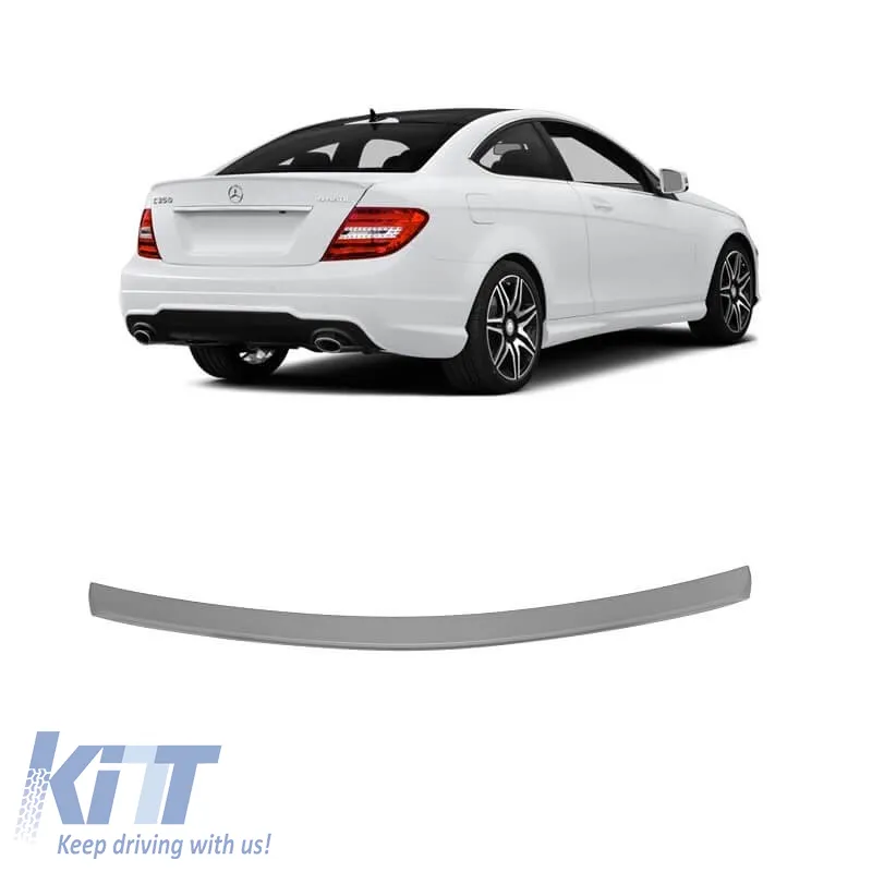 Trunk Spoiler suitable for Mercedes-Benz C-Class W204 Coupe 07-14 A Design Look Lipspoiler made from ABS Plastic