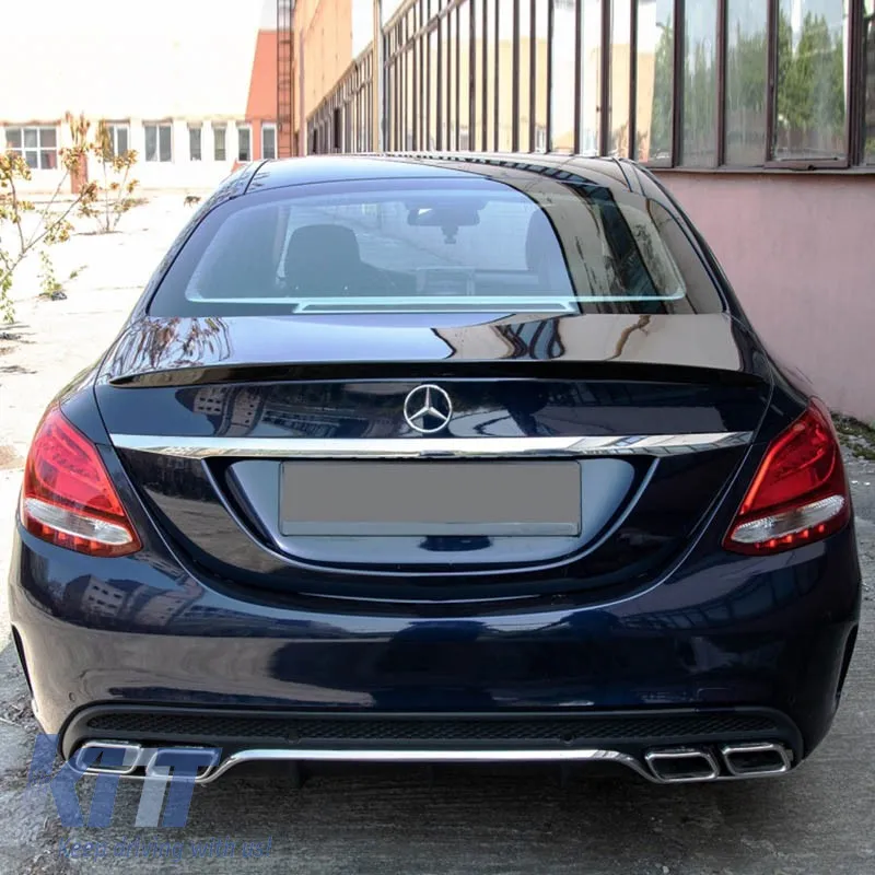 Trunk Spoiler suitable for Mercedes-Benz C-Class W205 Sedan 14-21 A Design look Lipspoiler ABS Plastic