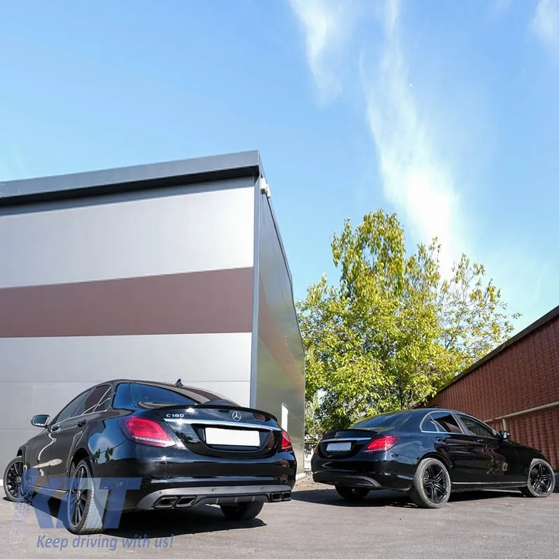 Trunk Spoiler suitable for Mercedes-Benz C-Class W205 Sedan 14-21 A Design look Lipspoiler ABS Plastic