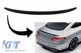 Trunk Spoiler suitable for Mercedes-Benz C-Class C205 Coupe 14-21 A Design look Lipspoiler From Abs Plastic Glossy Black-image-6329268
