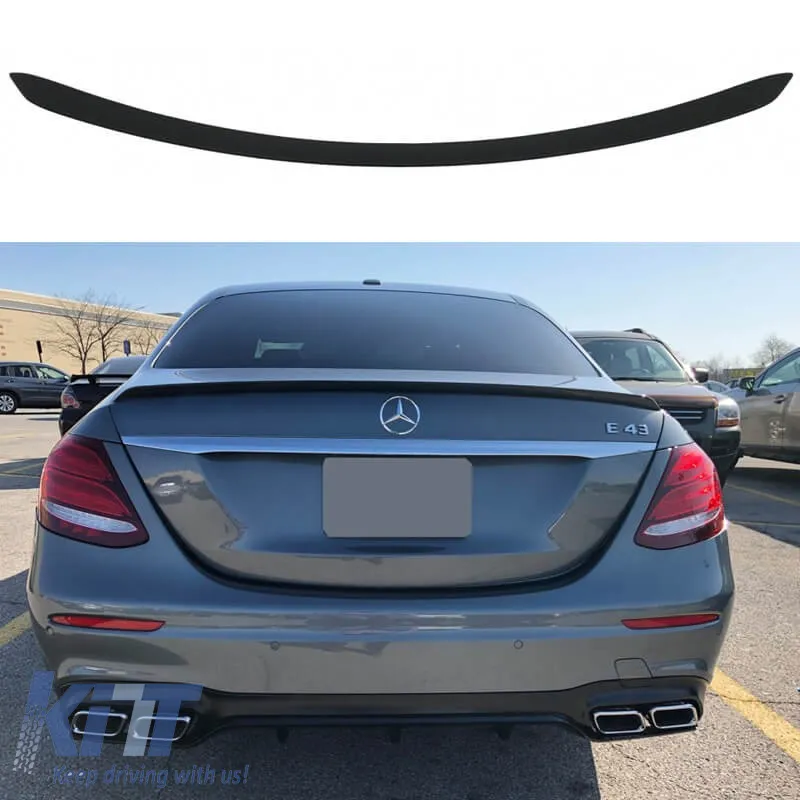 Trunk Spoiler suitable for Mercedes-Benz E-Class W213 16+ Plastic Matte Black