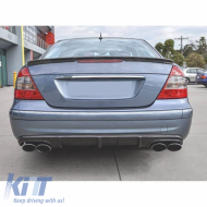Trunk Spoiler suitable for Mercedes-Benz E-Class W211 03-09 A Design look Lipspoiler from ABS Plastic Glossy Black
