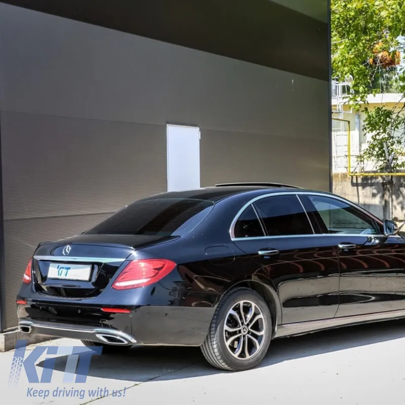 Trunk Spoiler suitable for Mercedes-Benz E-Class W213 16+ ABS Plastic Piano Black