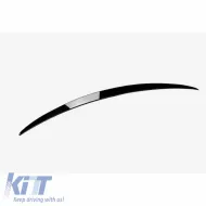Trunk Spoiler suitable for Mercedes-Benz E-Class W214 2024+ A Design V2 Look ABS Plastic Piano Black-image-6319796