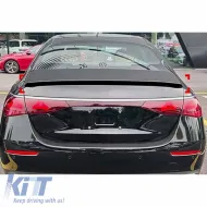 Trunk Spoiler suitable for Mercedes-Benz E-Class W214 2024+ A Design E63S V2 Look ABS Plastic Piano Black-image-6320702