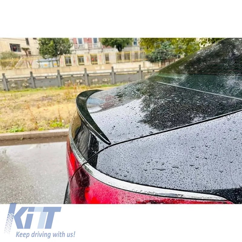 Trunk Spoiler suitable for Mercedes-Benz E-Class W214 2024+ A Design V2 Look ABS Plastic Piano Black