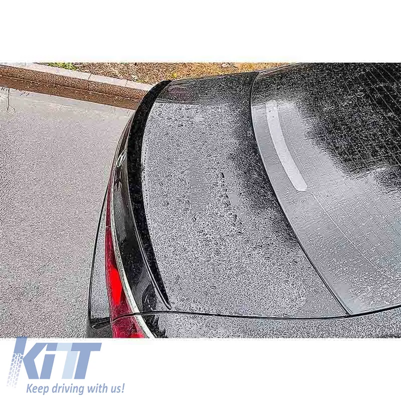 Trunk Spoiler suitable for Mercedes-Benz E-Class W214 2024+ A Design V2 Look ABS Plastic Piano Black