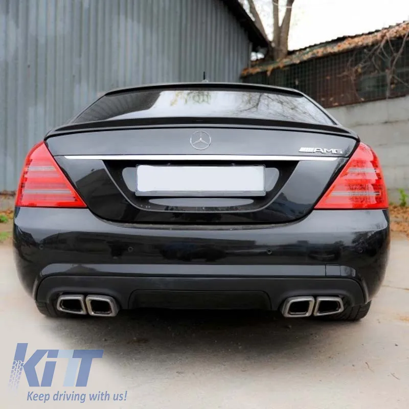 Trunk Spoiler suitable for Mercedes-Benz S-Class W221 05-13 A Design Look Lipspoiler made from Polyurethane