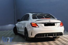 Trunk Spoiler suitable for Mercedes C-Class W205 Limousine (2014-2020) Piano Black-image-6104608