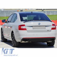 Trunk Spoiler suitable for Skoda Octavia MK3 13-20 VRS Style Gloss Black From Abs Plastic - CGRTSS6038936