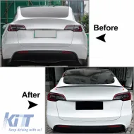 Trunk Spoiler suitable for Tesla Model Y 2020+ Lipspoiler Glossy Black From Abs Plastic-image-6313056