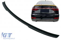 Trunk Spoiler Wing suitable for Audi A8 D5 4N Sedan (2018-2022) Shiny Black - TSAUA8D5