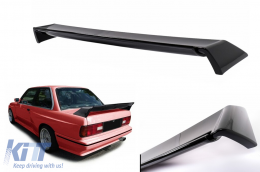 Trunk Spoiler Wing suitable for BMW 3 Series E30 Limousine Coupe Cabrio (1982-1992) Piano Black - TSBME30EVCP