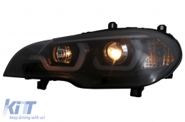Tube Light LED DRL Angel Eyes fényszórók BMW X5 E70 (2007-2013) típushoz fekete-image-6101898