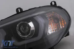 Tube Light LED DRL Angel Eyes fényszórók BMW X5 E70 (2007-2013) típushoz fekete-image-6101907