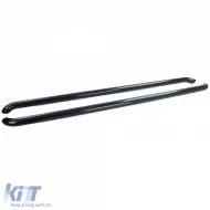 Tuberías laterales de acero inoxidable negro brillante adecuadas para VW T5 T6 T6.1 de distancia entre ejes corta-image-6201403