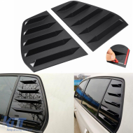 Tuning additives for rear side windows – VW Golf 6 (2008–2012), black gloss - PEETV6026968