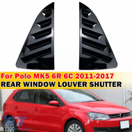 Tuning additives for rear side windows – VW Polo (2009–2017), black gloss