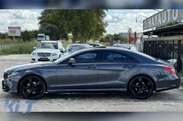 Tuning body kit A design 63 type suitable for Mercedes CLS C218 2011-2017 with chrome grille-image-6264933