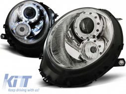 Tuning headlight kit with angel eyes suitable for MINI COOPER R55/R56/R57 2006-2014, left and right - ABAEKM6021237