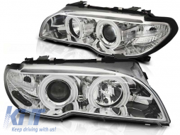 Tuning headlight kit with CCFL angel eyes suitable for BMW 3 E46 04.2003-2006 coupe/cabriolet, left and right