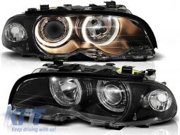 Tuning headlight kit with halogen angel eyes suitable for BMW 3 E46 04.1999-03.2001 coupe/cabriolet, left and right - ABBMHX6010403