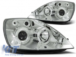 Tuning headlight kit with halogen angel eyes suitable for Ford FIESTA MK6 05.2002-08.2005, left and right - ABFOHX6010562