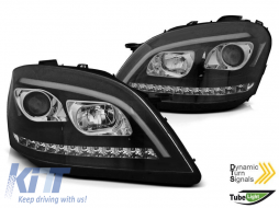 image-18-Tuning headlight set suitable for Mercedes ML W164 2005-2008 with black base, left and right