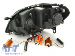 Tuning headlight set suitable for Mercedes ML W164 2005-2008 with chrome base, left and right-image-6238466